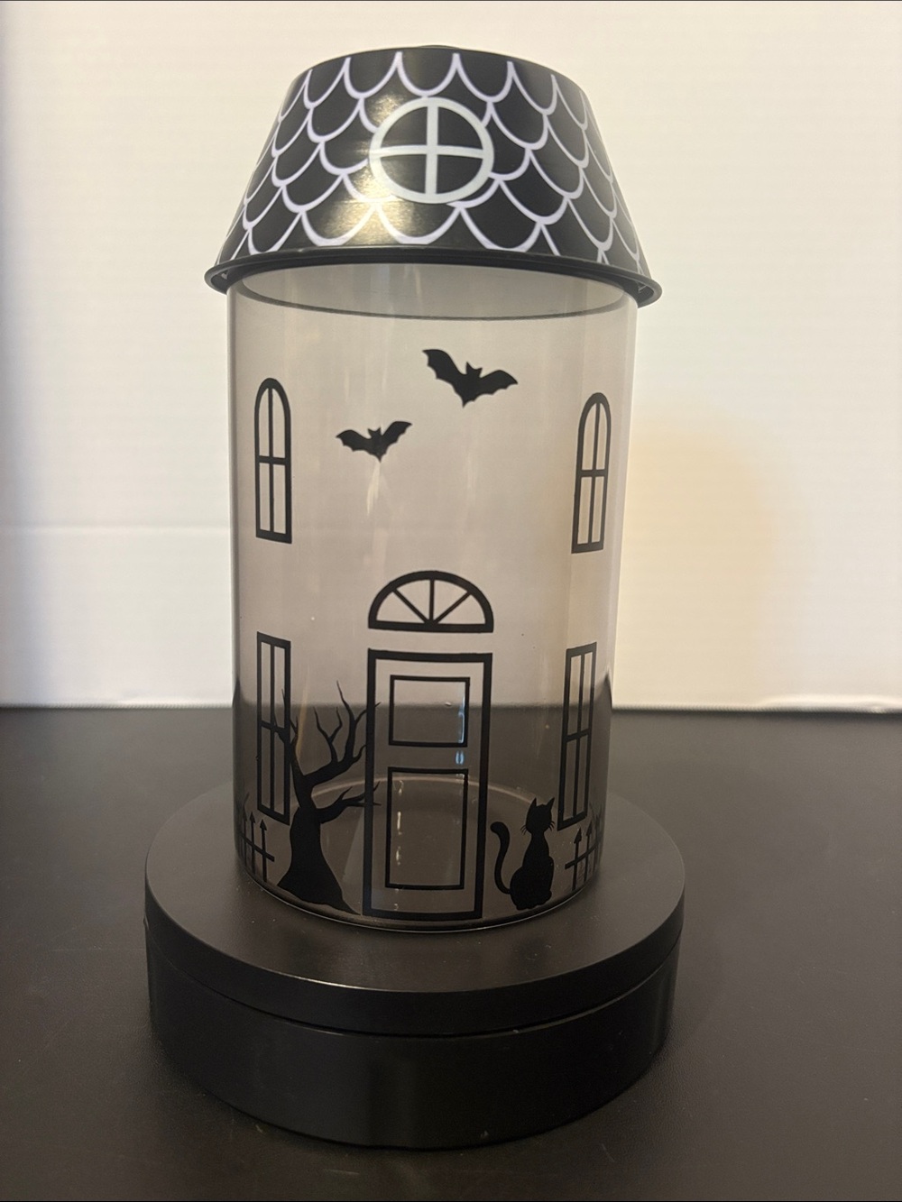 Halloween Black Haunted House Table Accent Candy Dish